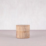 Old Walnut Side Table / Stool NATURAL 490 x 490 x 450H - Brown & Home