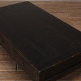 Black Coffee Table w Drawers 1300 x 700 x 430H