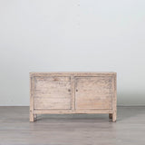 Antique Washed Elm Cabinet c.1950 - Brown & Home