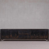 Reclaimed Low Black Cabinet