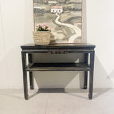 Reclaimed Elm Side Table RUSTIC BLACK