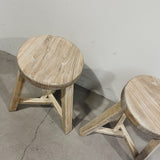 Round Top Stool Recycled Elm