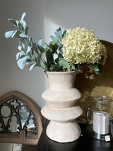 Terracotta Java Pot WHITE & SAND