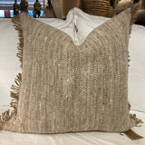 Brown & Home - Cotton Hessian Fringe NATURAL Cover ONLY - Brown & Home