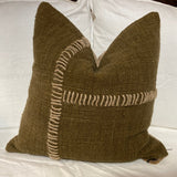 Brown & HOME Cotton Stitch Wasabi MOSS Cover ONLY - 50 x 50 - Brown & Home