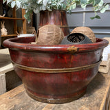 Red Antique wooden bowl