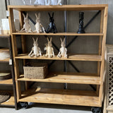 Iron Shelving Unit on Castors 1400x4100x1700H - Brown & Home