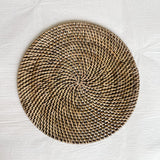 Rattan Placemat DARK BROWN 300mm