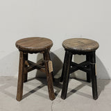 Antique Round Top Stool with Detail 400H