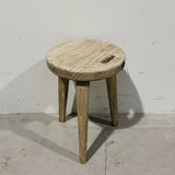 Reclaimed Elm Stool w Handle