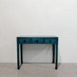 High Gloss Bright Blue Table - Brown & Home