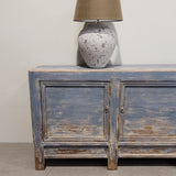 Matt Blue Original Antique Sideboard - Brown & Home
