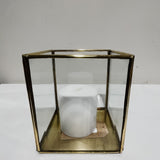 Brass & Glass Candle Holder