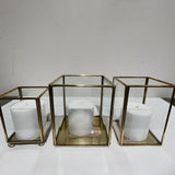 Brass & Glass Candle Holder