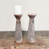 wooden candlestick