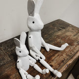 wooden rabbit white