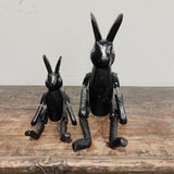 wooden rabbit black