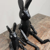 Wooden rabbit black