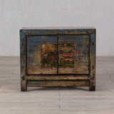 Gloss cabinet with detailing on the front
