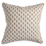 Decorative pillow with a floral pattern on a white background