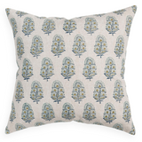 Walter G - Zardosi Celadon ( Hand Block Printed ) Cushion Cover ONLY