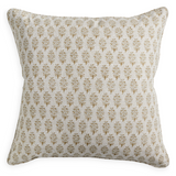 Decorative pillow with a subtle pattern on a plain background