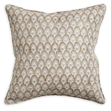 Walter G - Azores Petal ( Hand Block Printed ) Cushion Cover ONLY - Brown & Home