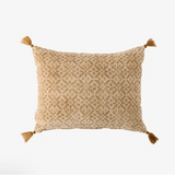 Jolie (Hand Block Printed) Velvet Cushion Cover ONLY - Brown & Home
