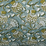 Walter G - Iznik Moss Celadon (Hand Block Printed) Cushion Cover ONLY 50x50