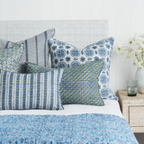 Walter G - Zanzibar Azure (Hand Block Printed) Cushion Cover ONLY