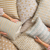 Walter G - Overland (Hand Block Printed) Cushion Cover ONLY