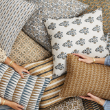 Walter G - Ankara Walnut (Hand Block Printed) Cushion Cover ONLY