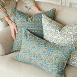 Walter G - Scopello Slate (Hand Block Printed) Cushion Cover ONLY