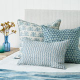 Walter G - Samode Fresh Azure (Hand Block Printed) Cushion Cover ONLY