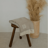 Weave - Harris Throw NATURAL 1450 x 2000 - Brown & Home