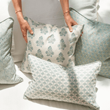 Walter G - Ankara Cenote ( Hand Block Printed ) Cushion Cover ONLY - Brown & Home
