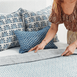 Walter G - Biarritz Riviera ( Hand Block Printed ) Cushion Cover ONLY - Brown & Home