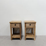 Elm Small Bedside w Shelf 350 x 350 x 600H