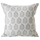 Walter G Amer Celadon (Hand Block Printed) Cushion Cover