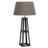 Black steel lamp base