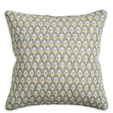 Walter G - Azores Moss Azure (Hand Block Printed) Cushion Cover ONLY