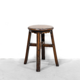 Antique Round Top Stool with Detail 400H