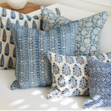 Walter G Marbella Azure (Hand Block Printed) Cushion Cover