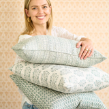 Walter G - Amer Celadon (Hand Block Printed) Cushion Cover ONLY