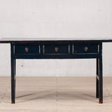 High Gloss Ink Hall Table w. Drawers