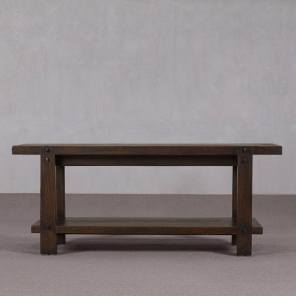 RECLAIMED HALL TABLE in dark brown 