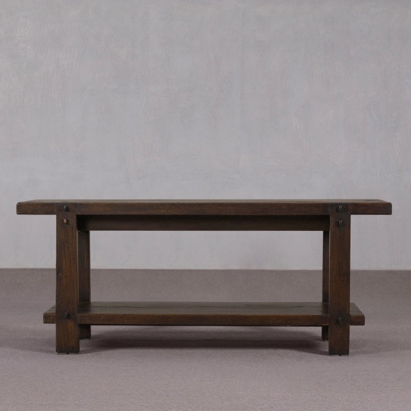 RECLAIMED HALL TABLE in dark brown 