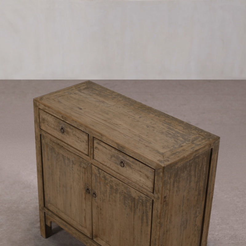Cabinet with Two Doors & Drawers NATURAL