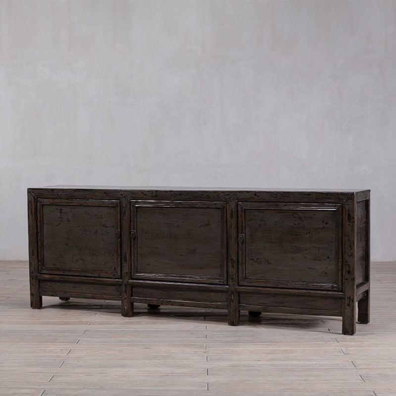 High Gloss Olive Cabinet with three doors.