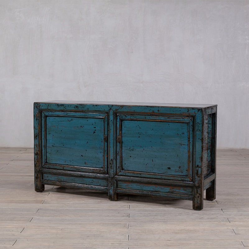 High Gloss Teal Cabinet with two Doors